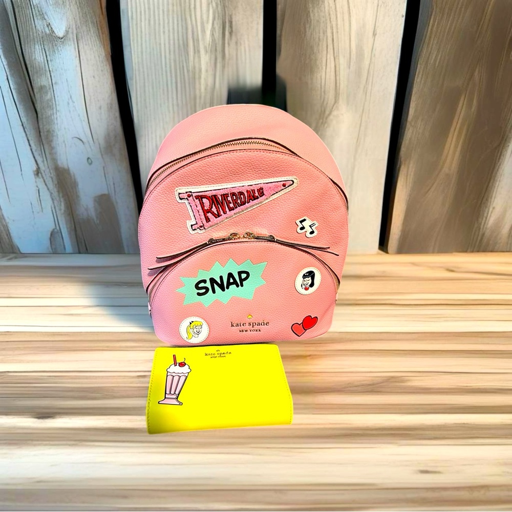 Kate Spade X Archie Comics backpack, wallet, & pins.